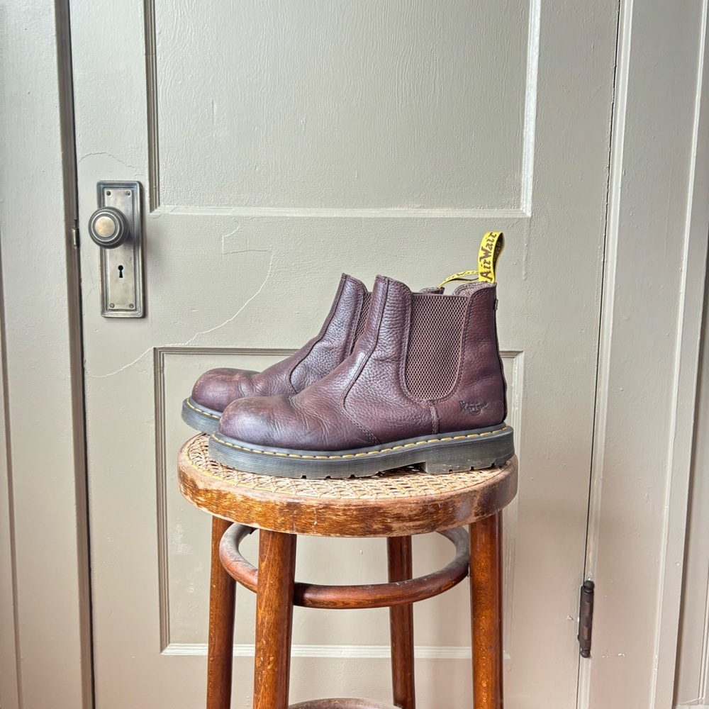 Dr. Martens Brown Chelsea Boots with Elastic Sides